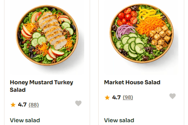 Fresh salad ingredients arranged on a table